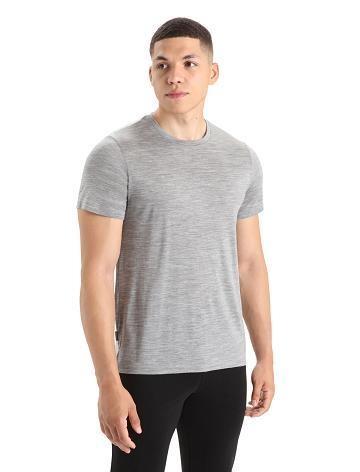 Metro Heather Men's Icebreaker Merino Sphere II Short Sleeve T Shirts | USA 1154YXFU